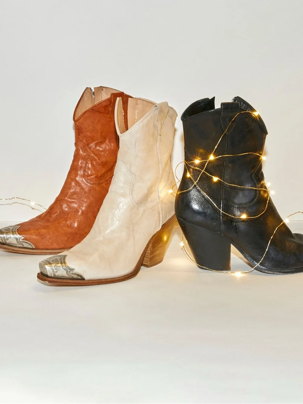Free People Brayden Western Boots Size 41 RT $298 NWOT Bone